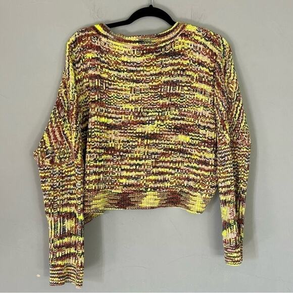 Silence Noise Slouchy Chenille Cropped Sweater Medium - Picture 4 of 6